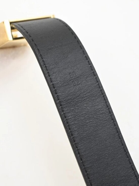 LOUIS VUITTON Ceinture LV Cut Buckle Belt 80/32 Monogram Multi Black 80YH977